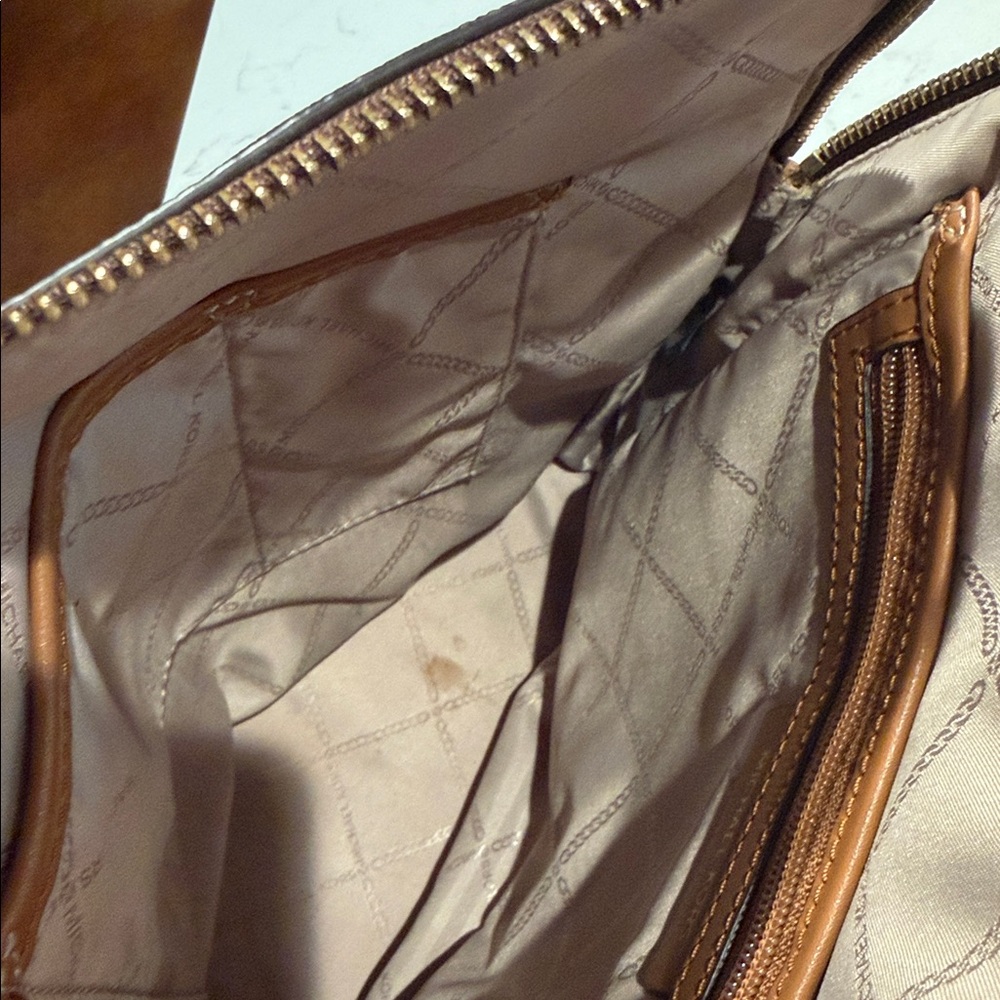 Michael Kors Dark Brown Monogram Backpack - Picture 3 of 4